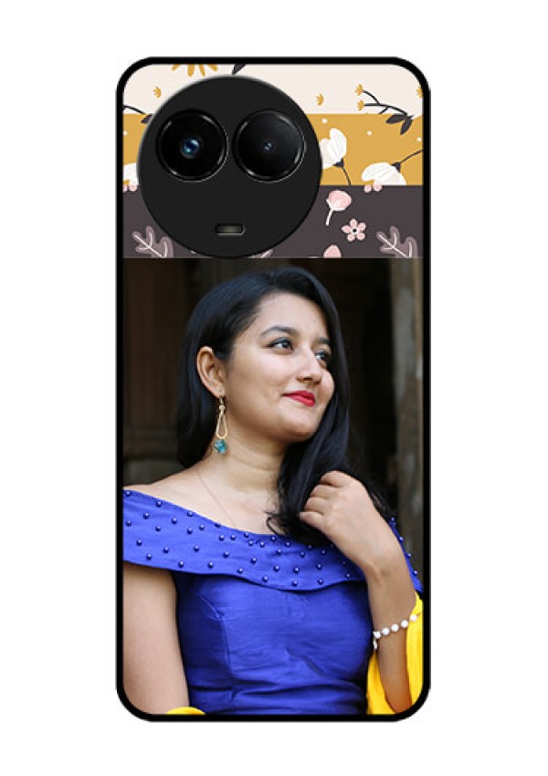 Realme C67 5G Custom Glass Phone Case - Stylish Floral Design