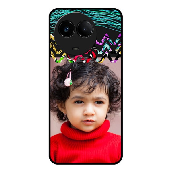 Realme C67 5G Custom Glass Phone Case - Neon Abstract Design
