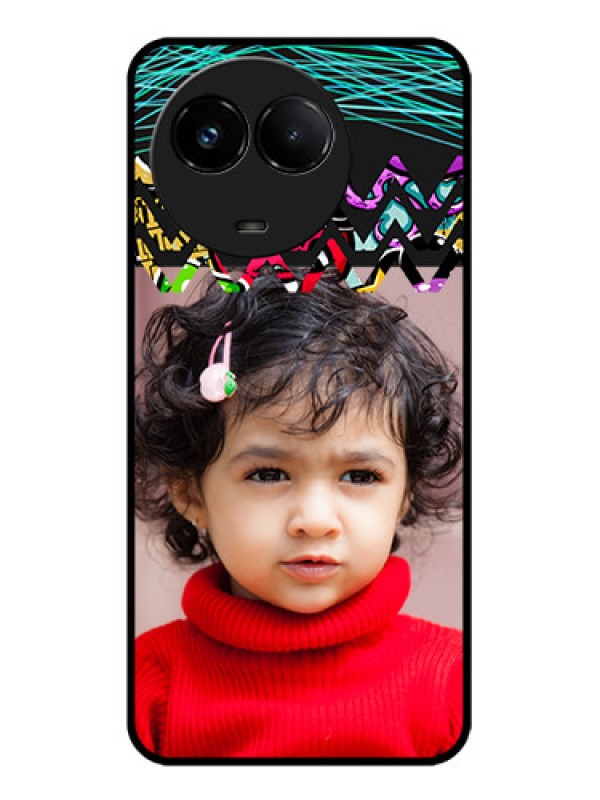 Custom Realme C67 5G Custom Glass Phone Case - Neon Abstract Design