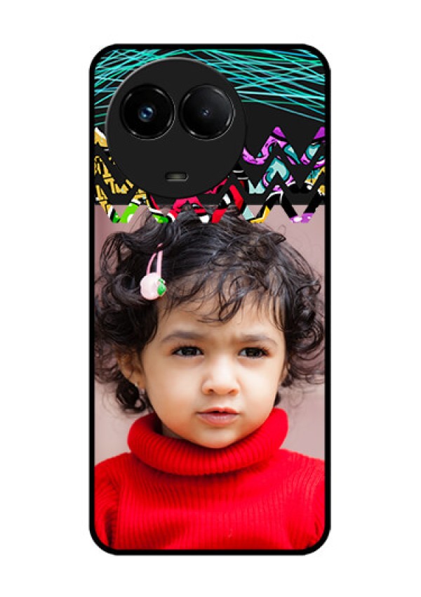 Realme C67 5G Custom Glass Phone Case - Neon Abstract Design