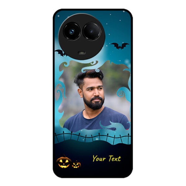 Realme C67 5G Custom Glass Phone Case - Halloween Frame Design