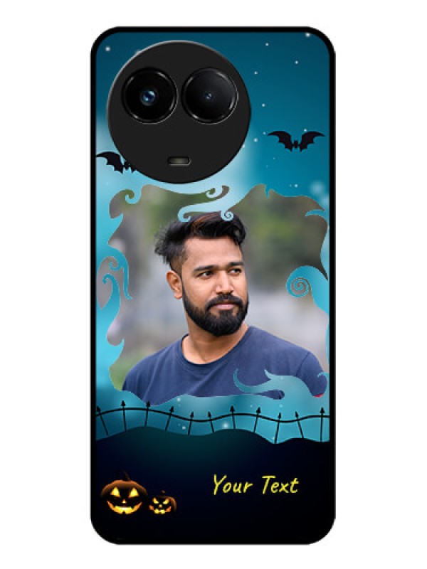 Custom Realme C67 5G Custom Glass Phone Case - Halloween Frame Design