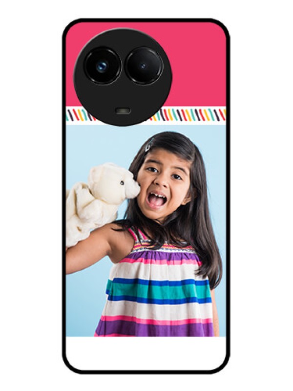 Custom Realme C67 5G Custom Glass Phone Case - Line Art Design