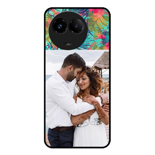Realme C67 5G Custom Glass Phone Case - Watercolor Floral Design Realme C67 5G Custom Glass Phone Case - Watercolor Floral Design