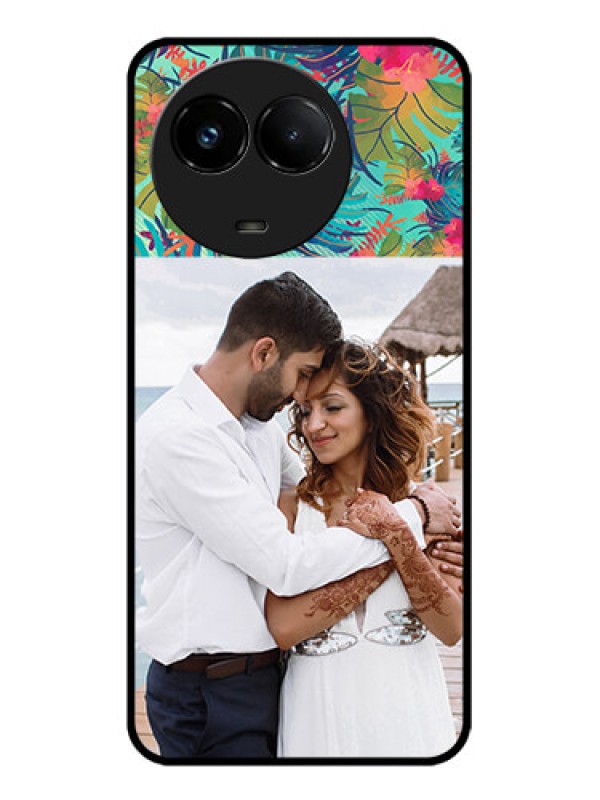 Custom Realme C67 5G Custom Glass Phone Case - Watercolor Floral Design