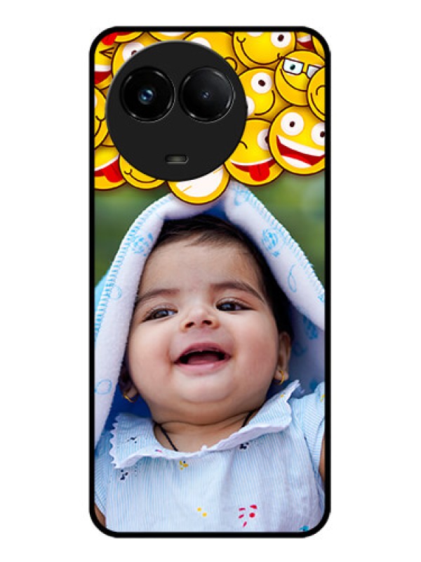 Custom Realme C67 5G Custom Glass Phone Case - With Smiley Emoji Design