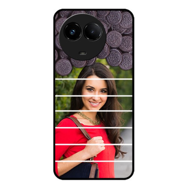 Realme C67 5G Custom Glass Phone Case - With Oreo Biscuit Design Realme C67 5G Custom Glass Phone Case - With Oreo Biscuit Design