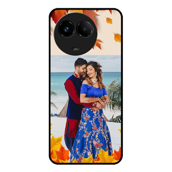 Realme C67 5G Custom Glass Phone Case - Autumn Maple Leaves Design Realme C67 5G Custom Glass Phone Case - Autumn Maple Leaves Design