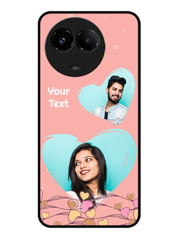 Custom Realme C67 5G Custom Glass Phone Case - Love Doodle Design