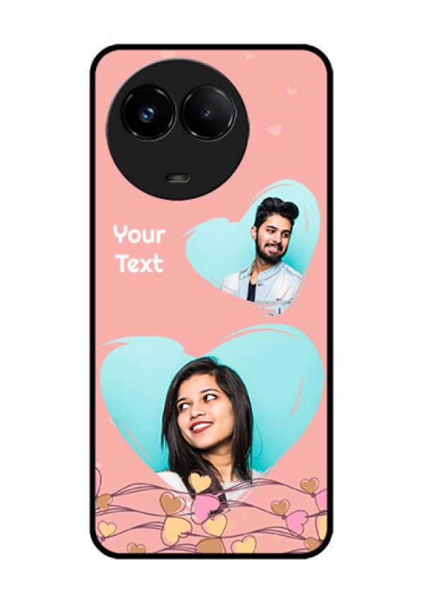 Realme C67 5G Custom Glass Phone Case - Love Doodle Design