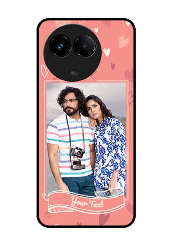 Realme C67 5G Custom Glass Phone Case - Love Doodle Art Design