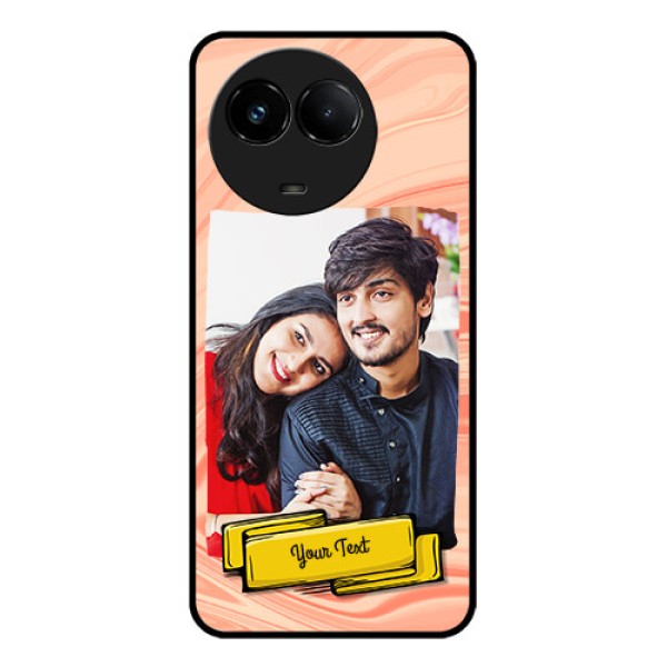 Realme C67 5G Custom Glass Phone Case - Marble Texture Design