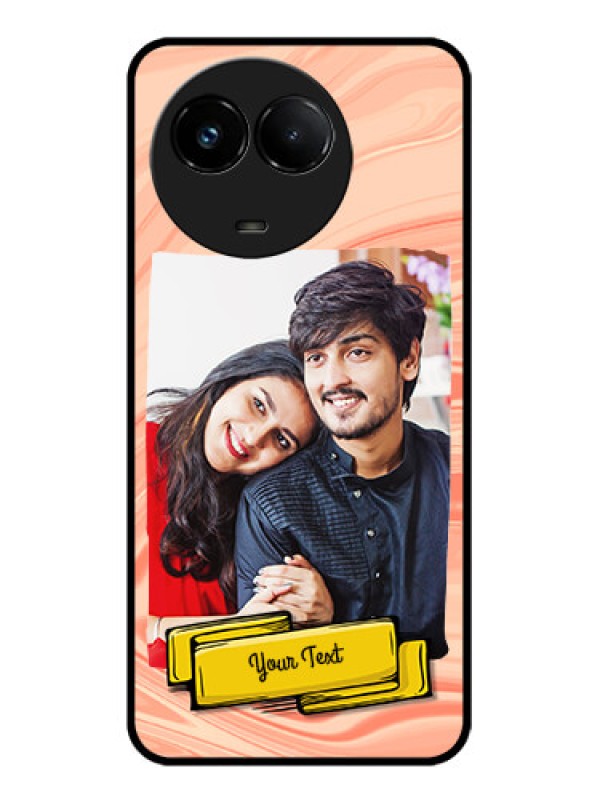 Custom Realme C67 5G Custom Glass Phone Case - Marble Texture Design