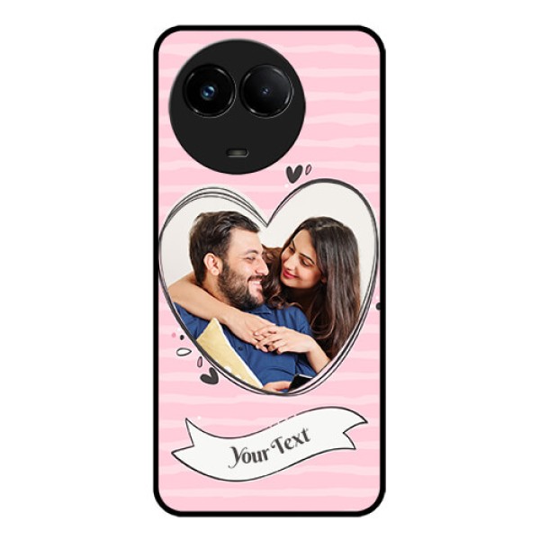 Realme C67 5G Custom Glass Phone Case - Vintage Heart Design