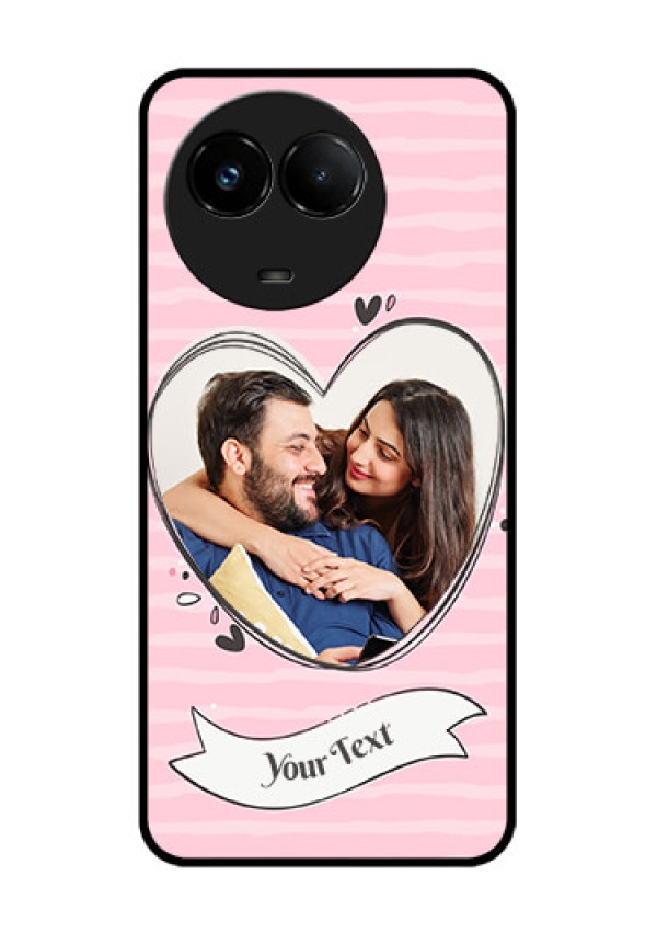Realme C67 5G Custom Glass Phone Case - Vintage Heart Design