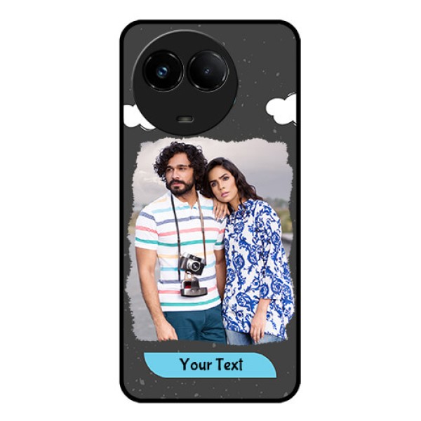 Realme C67 5G Custom Glass Phone Case - Splashes With Love Doodles Design Realme C67 5G Custom Glass Phone Case - Splashes With Love Doodles Design