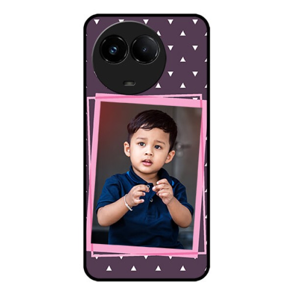 Realme C67 5G Custom Glass Phone Case - Triangle Pattern Dotted Design Realme C67 5G Custom Glass Phone Case - Triangle Pattern Dotted Design