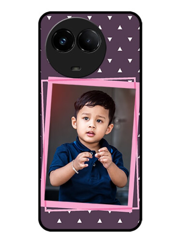 Custom Realme C67 5G Custom Glass Phone Case - Triangle Pattern Dotted Design