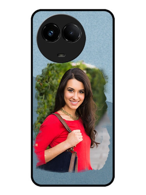 Custom Realme C67 5G Custom Glass Phone Case - Grunge Line Art Design