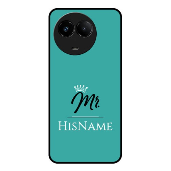 Realme C67 5G Custom Glass Phone Case - Mr With Name Design