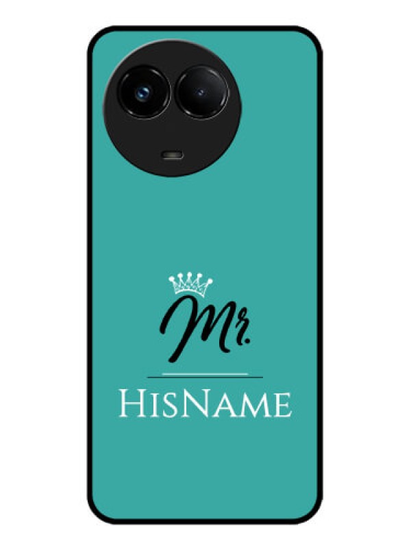 Custom Realme C67 5G Custom Glass Phone Case - Mr With Name Design