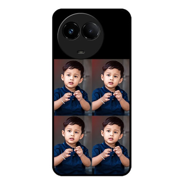 Realme C67 5G Custom Glass Phone Case - 4 Image Holder Design