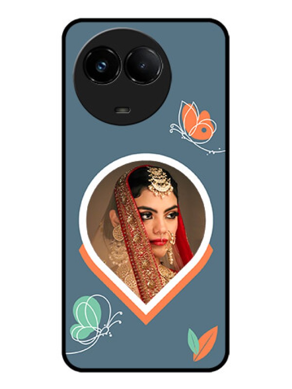 Custom Realme C67 5G Custom Glass Phone Case - Droplet Butterflies Design