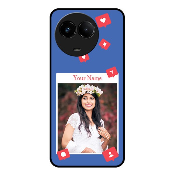Realme C67 5G Custom Glass Phone Case - Like Share And Comment Design Realme C67 5G Custom Glass Phone Case - Like Share And Comment Design