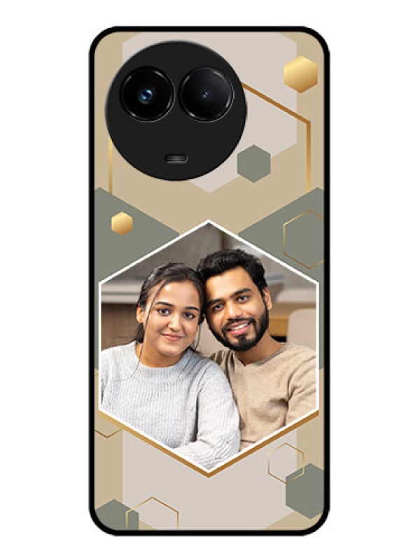 Custom Realme C67 5G Custom Glass Phone Case - Stylish Hexagon Pattern Design