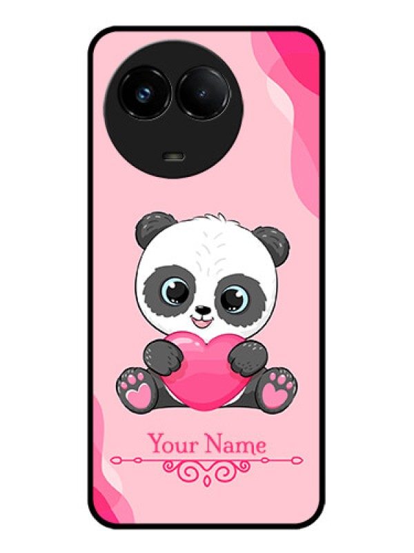Custom Realme C67 5G Custom Glass Phone Case - Cute Panda Design