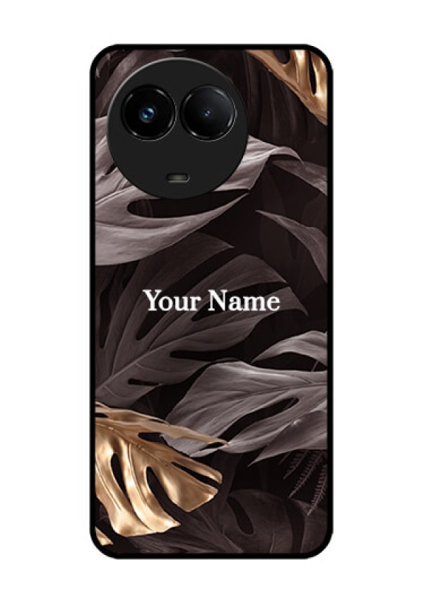 Realme C67 5G Custom Glass Phone Case - Wild Leaves Digital Paint Design