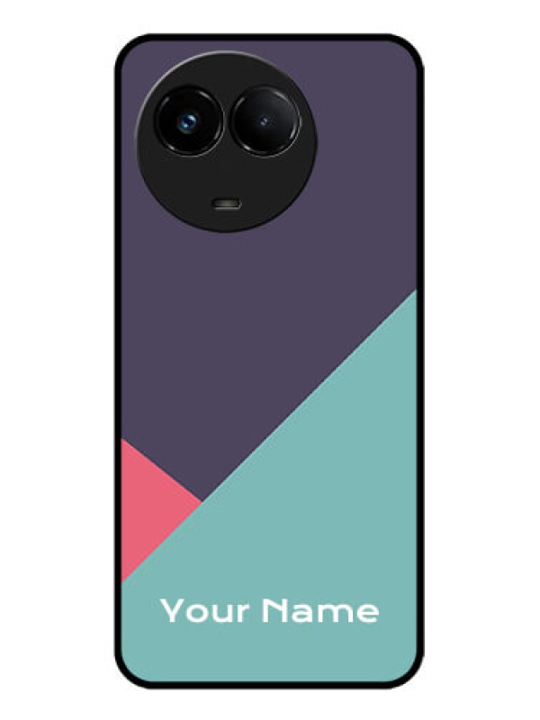 Custom Realme C67 5G Custom Glass Phone Case - Tri Color Abstract Design