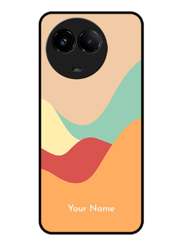 Custom Realme C67 5G Custom Glass Phone Case - Ocean Waves Multi - Colour Design