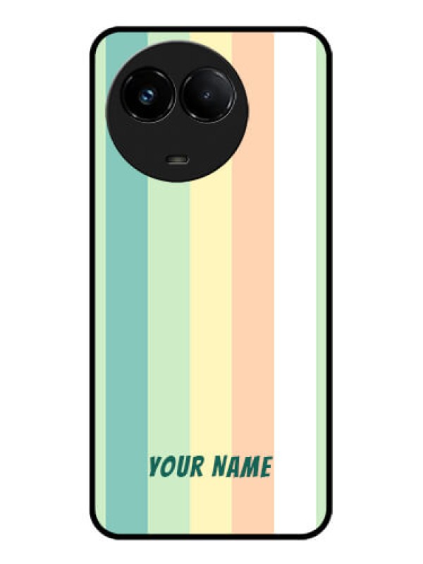 Custom Realme C67 5G Custom Glass Phone Case - Multi - Colour Stripes Design