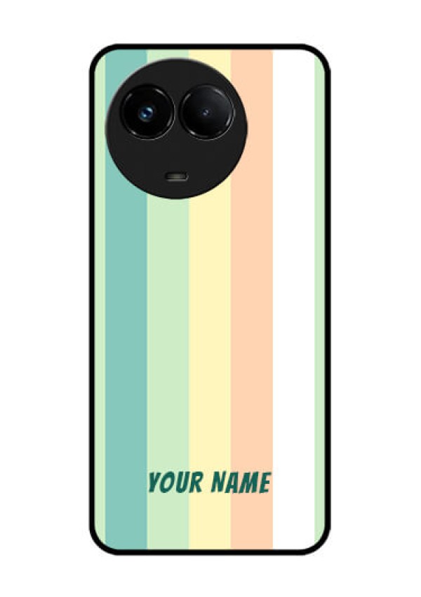 Realme C67 5G Custom Glass Phone Case - Multi - Colour Stripes Design