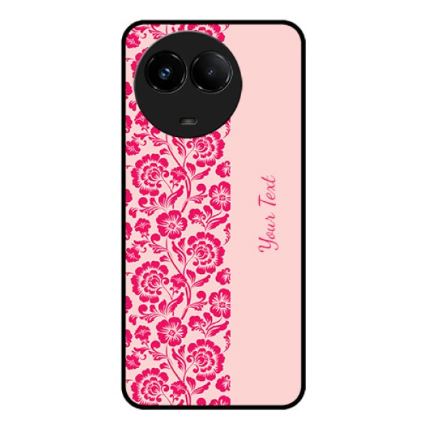 Realme C67 5G Custom Glass Phone Case - Attractive Floral Pattern Design Realme C67 5G Custom Glass Phone Case - Attractive Floral Pattern Design