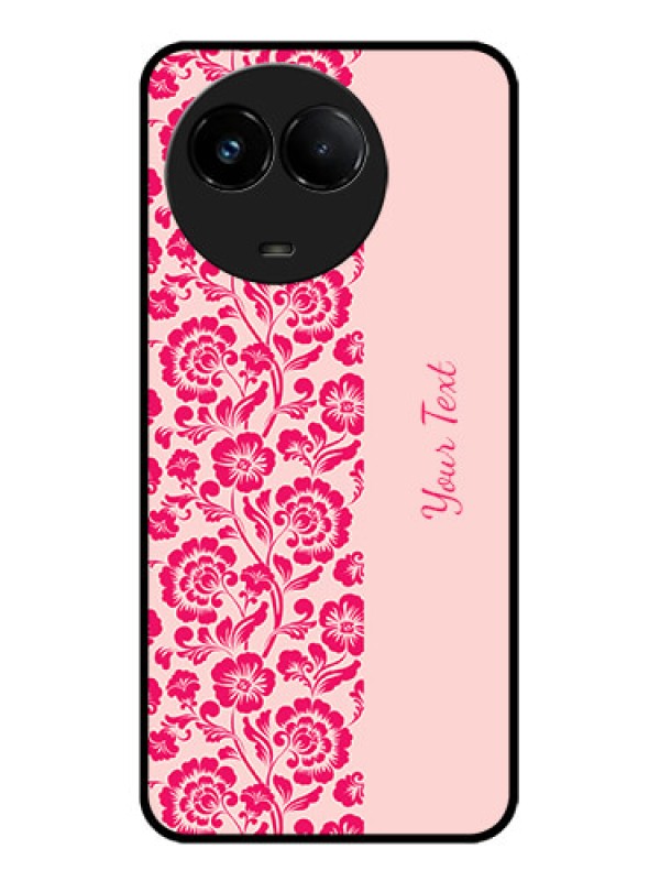 Custom Realme C67 5G Custom Glass Phone Case - Attractive Floral Pattern Design