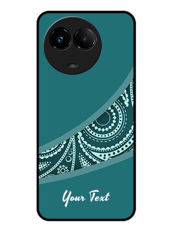 Custom Realme C67 5G Custom Glass Phone Case - Semi Visible Floral Design