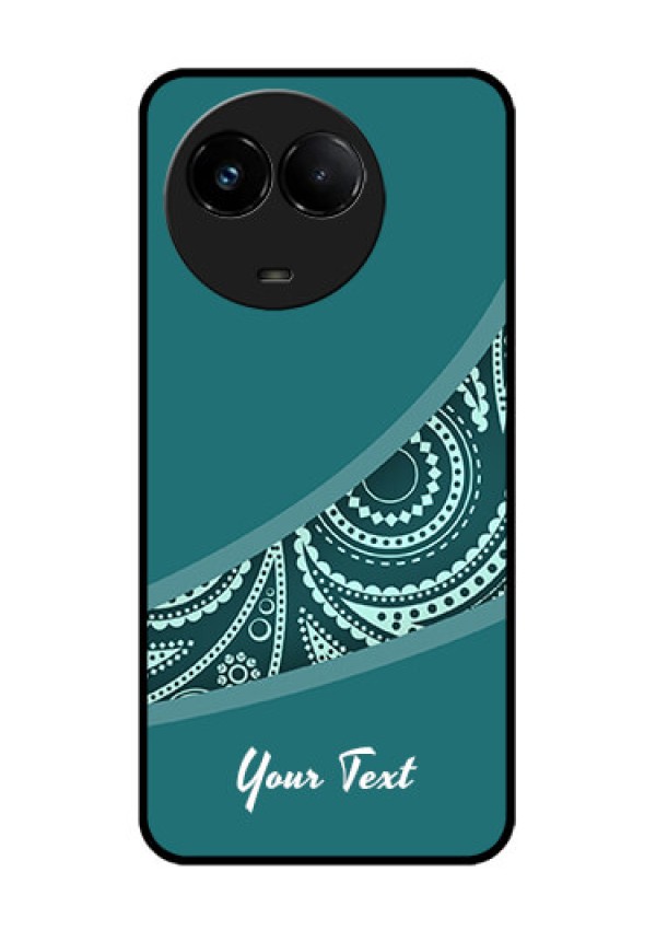 Realme C67 5G Custom Glass Phone Case - Semi Visible Floral Design