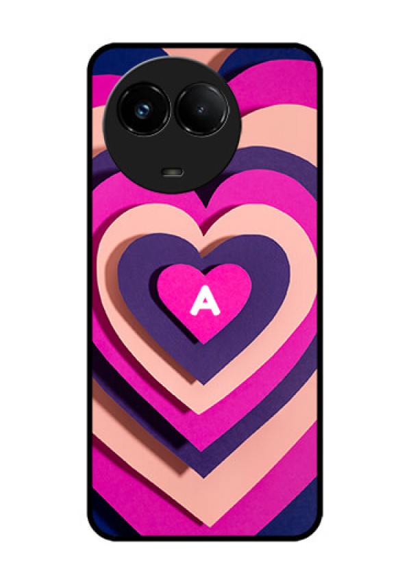 Realme C67 5G Custom Glass Phone Case - Cute Heart Pattern Design
