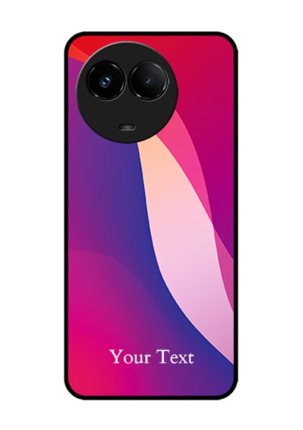 Realme C67 5G Custom Glass Phone Case - Digital Abstract Overlap Design