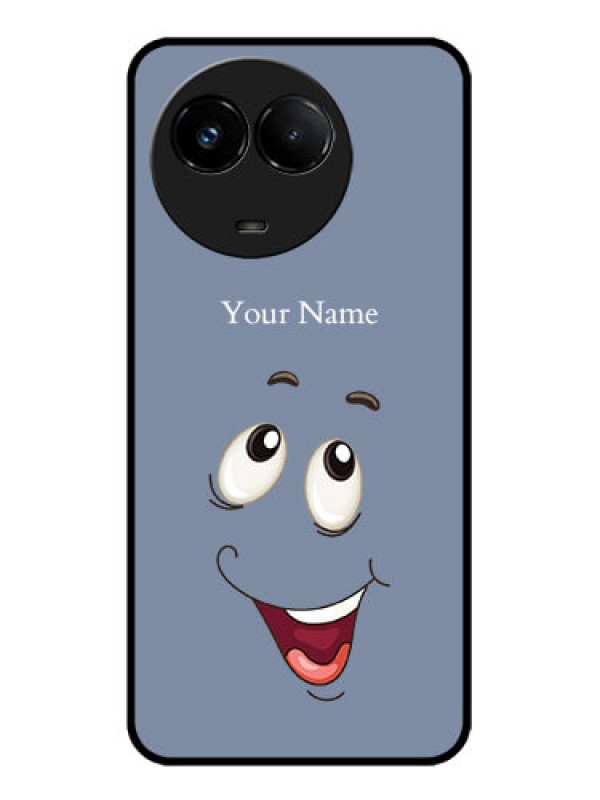 Custom Realme C67 5G Custom Glass Phone Case - Laughing Cartoon Face Design