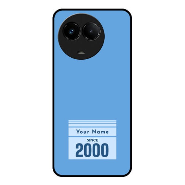 Realme C67 5G Custom Glass Phone Case - Custom Year Of Birth Design Realme C67 5G Custom Glass Phone Case - Custom Year Of Birth Design