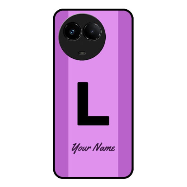 Realme C67 5G Custom Glass Phone Case - Tricolor Custom Text Design Realme C67 5G Custom Glass Phone Case - Tricolor Custom Text Design