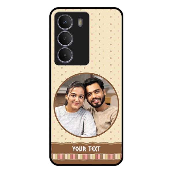 Realme C71 5G Custom Glass Phone Case - Brown Dotted Mobile Case Design