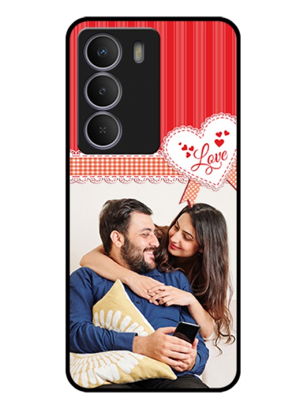 Custom Realme C71 5G Custom Glass Phone Case - Red Love Pattern Design