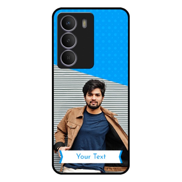 Realme C71 5G Custom Glass Phone Case - Simple Blue Color Design Realme C71 5G Custom Glass Phone Case - Simple Blue Color Design