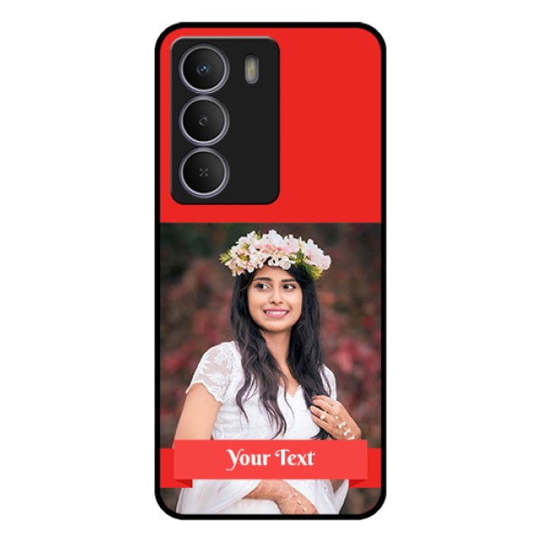 Realme C71 5G Custom Glass Phone Case - Simple Red Color Design