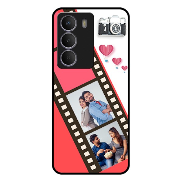 Realme C71 5G Custom Glass Phone Case - 3 Image Holder With Film Reel Realme C71 5G Custom Glass Phone Case - 3 Image Holder With Film Reel