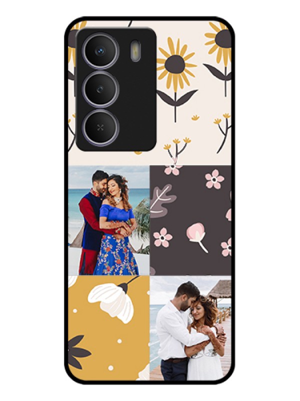 Custom Realme C71 5G Custom Glass Phone Case - 3 Images With Floral Design
